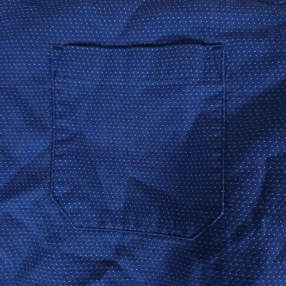 Carbon2Cobalt Pointillism Button Down Shirt Mens Large Blue 100% Cotton 133359 - Picture 9 of 15